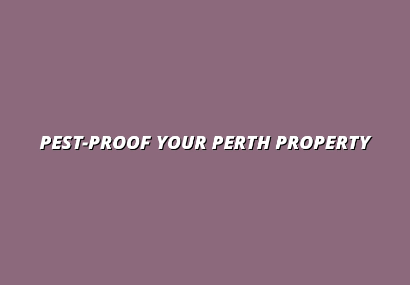 Pest-Proofing Your Perth Property: A Step-by-Step Professional Guide